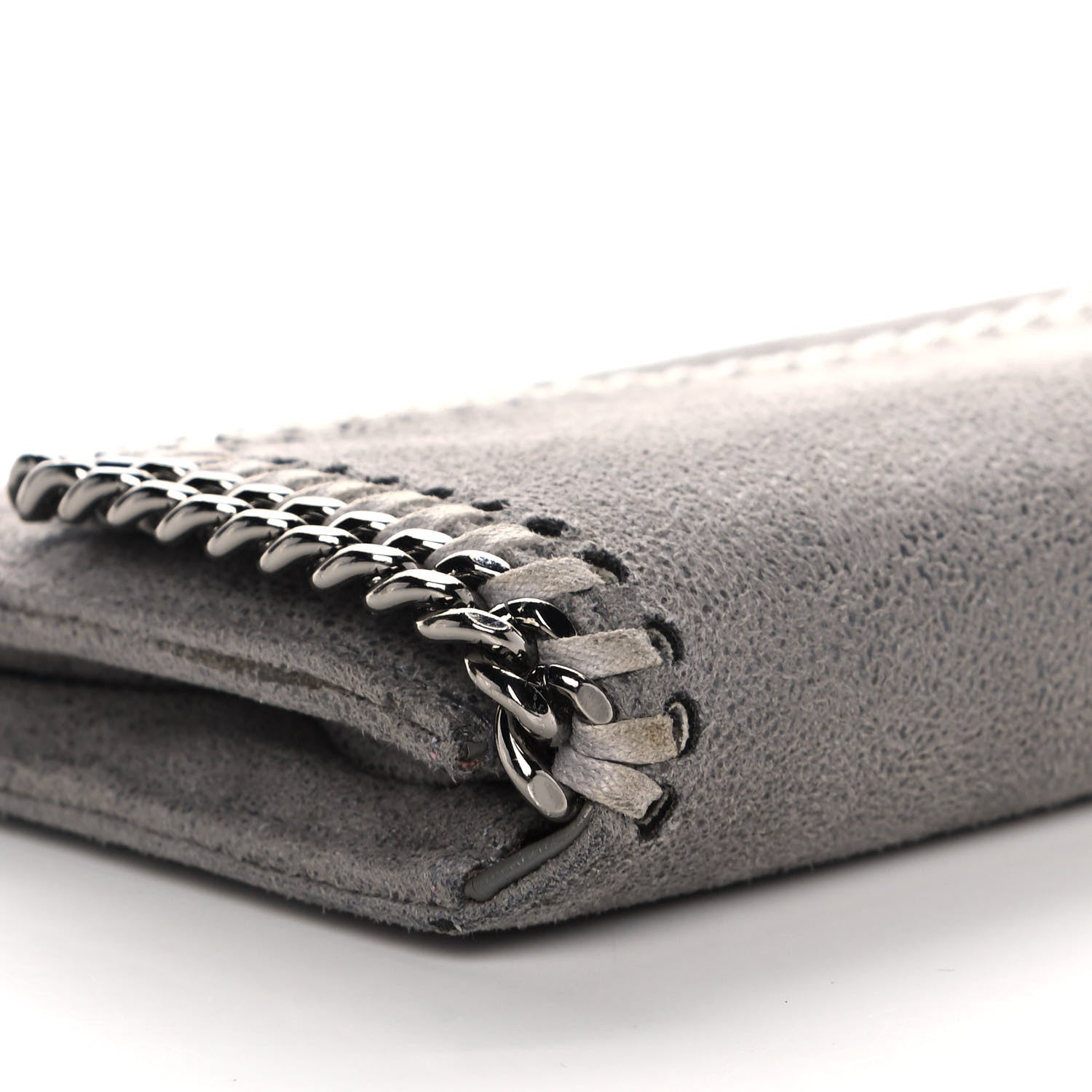 Stella McCartney Shaggy Deer Falabella Flap Wallet Grey 10 of 12