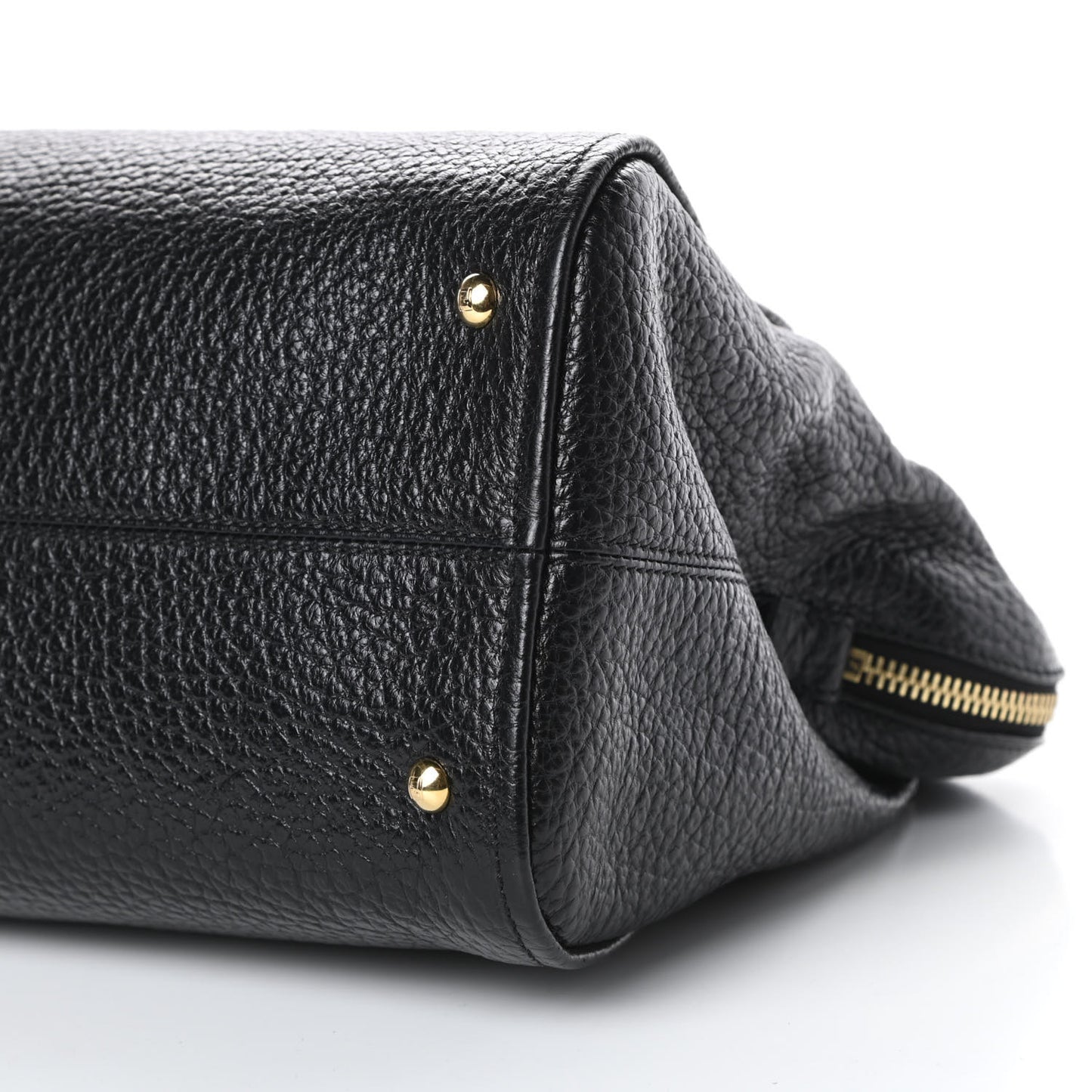 Pebbled Calfskin Large Chameleon Tote Black