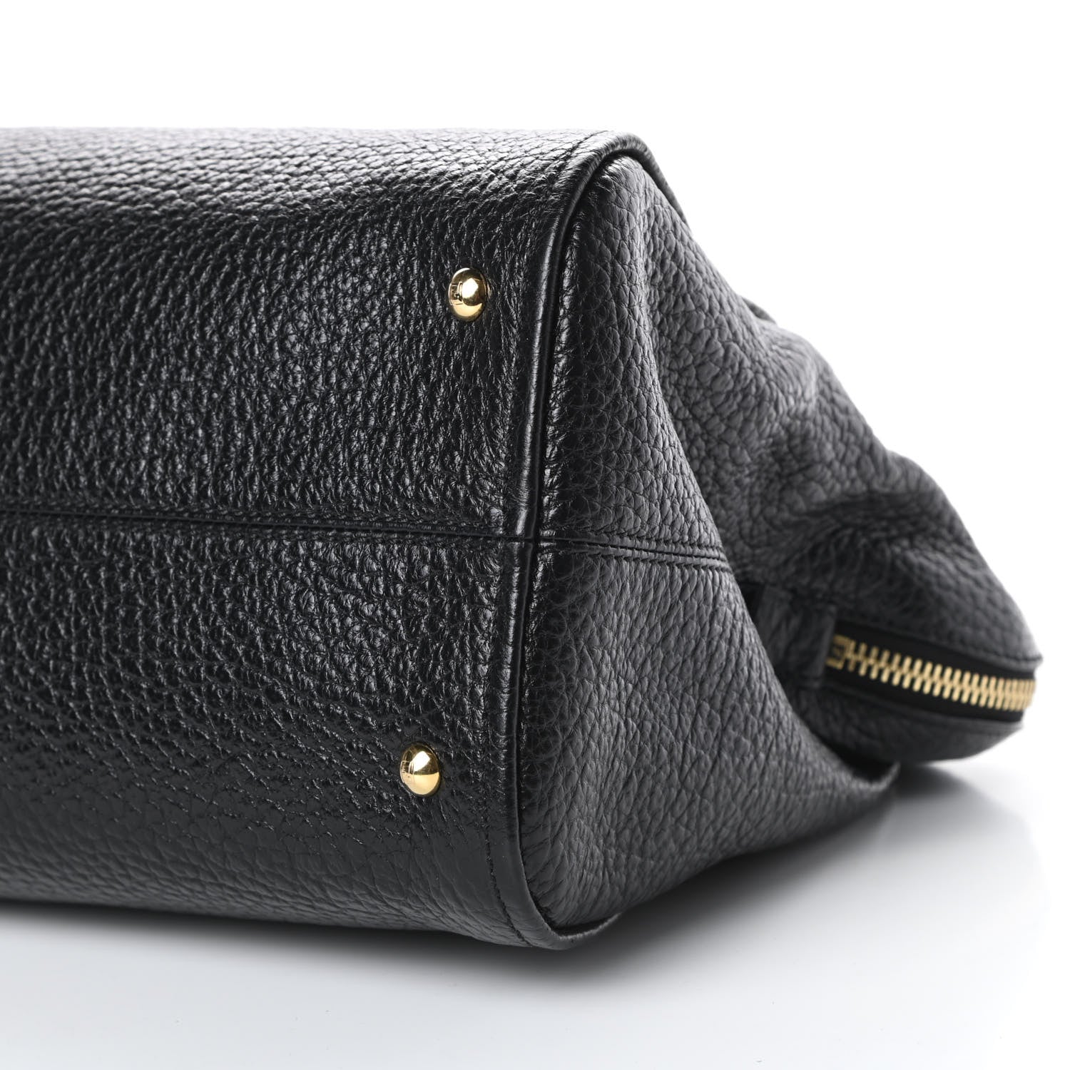 Fendi Pebbled Calfskin Large Chameleon Tote Black 10 of 10