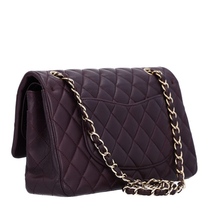 Chanel Lambskin Quilted Medium Double Flap Dark Purple 2 of 9