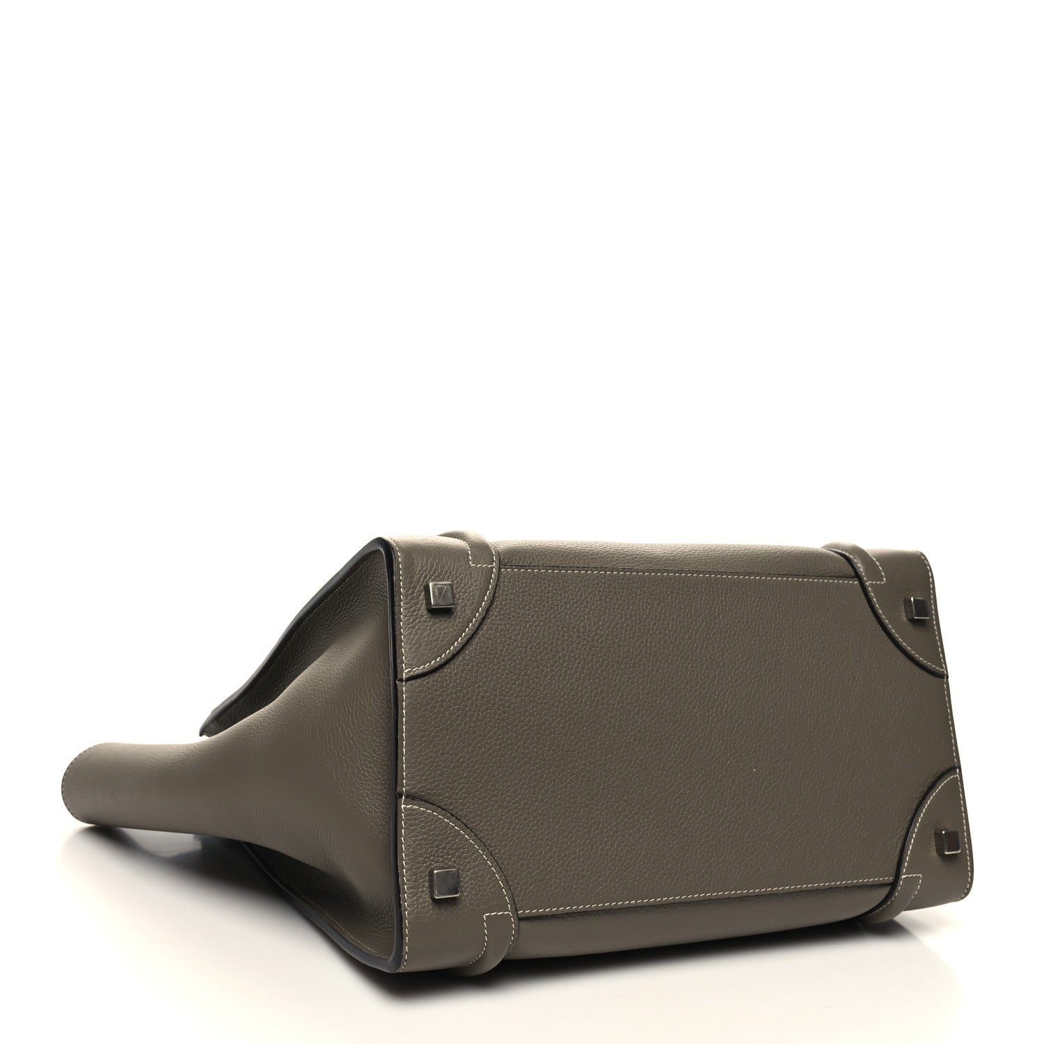 Celine Drummed Calfskin Mini Luggage Souris 4 of 12