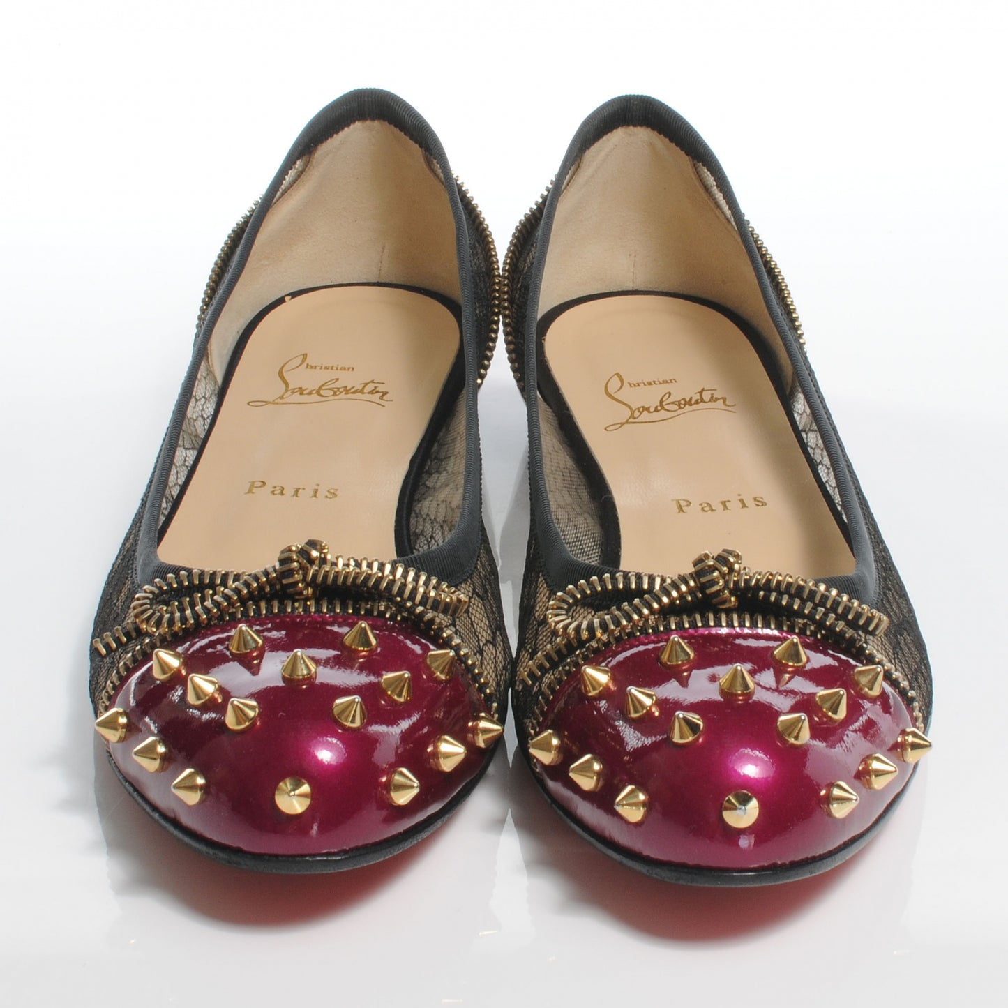 Patent Lace Candy Spikes Flats 39.5
