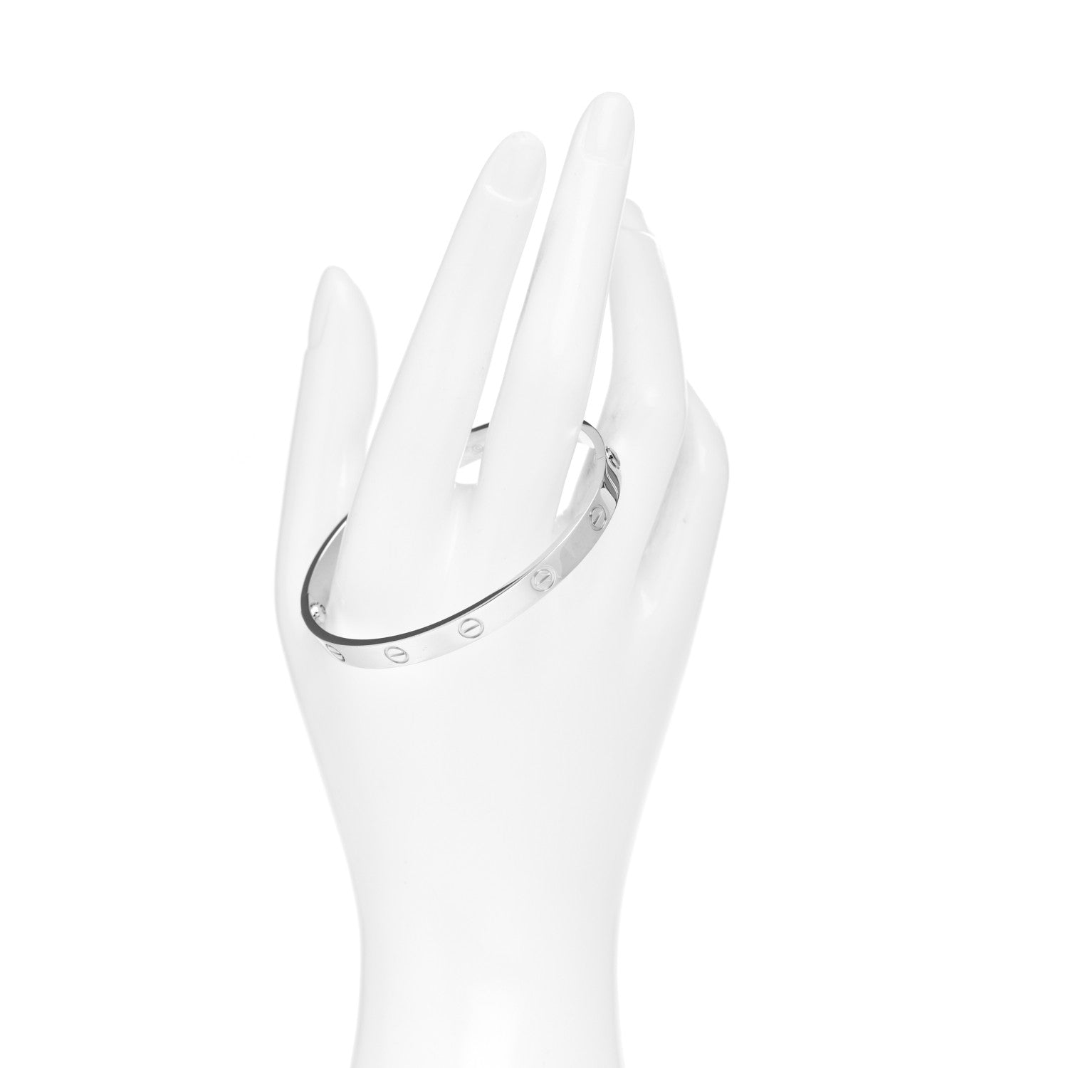 Cartier 18K White Gold LOVE Bracelet 18 2 of 5