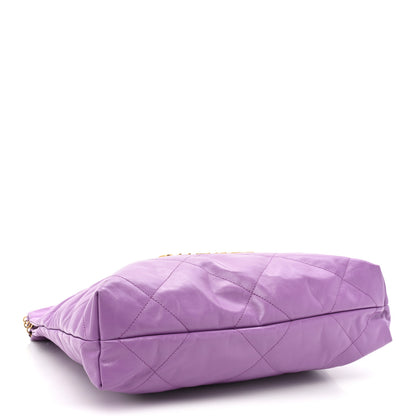 Chanel Shiny Calfskin Quilted Small Chanel 22 Purple 5 of 11