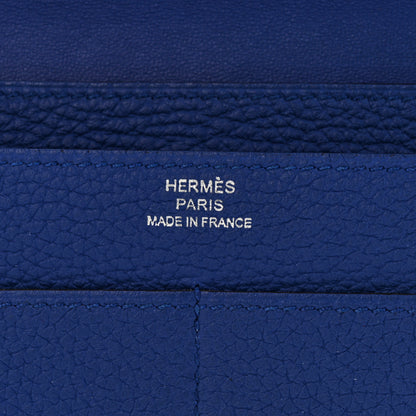 Hermes Togo Dogon Duo Wallet Bleu Electrique 7 of 12