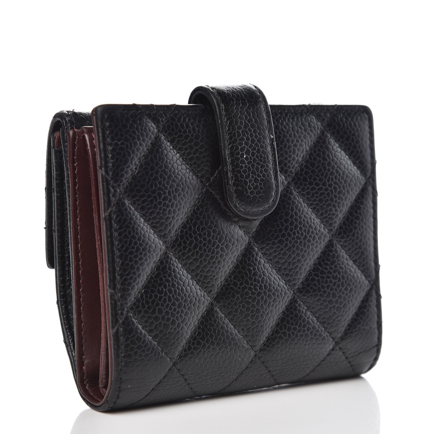 Chanel Caviar Quilted Compact French Flap Wallet Black 3 of 13