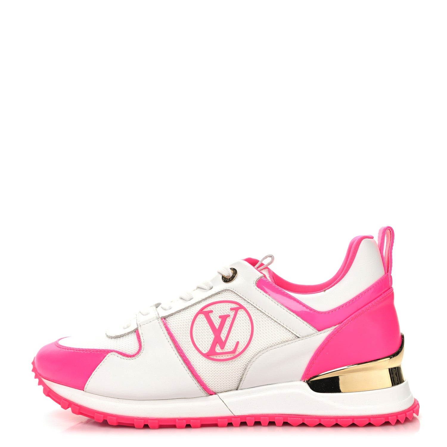 Louis Vuitton Calfskin Mesh Run Away Sneakers 37.5 Rose 1 of 8