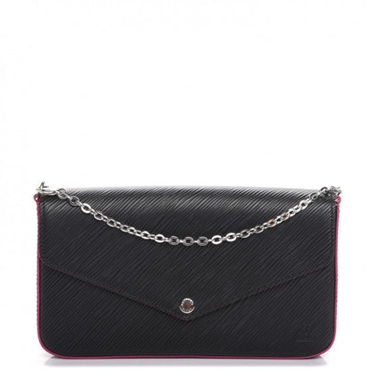 Louis Vuitton Epi Pochette Felicie Black Hot Pink 1 of 7