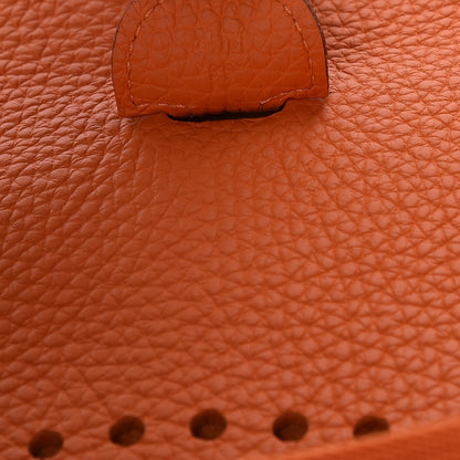 Hermes Taurillon Clemence Evelyne III GM Orange 7 of 9