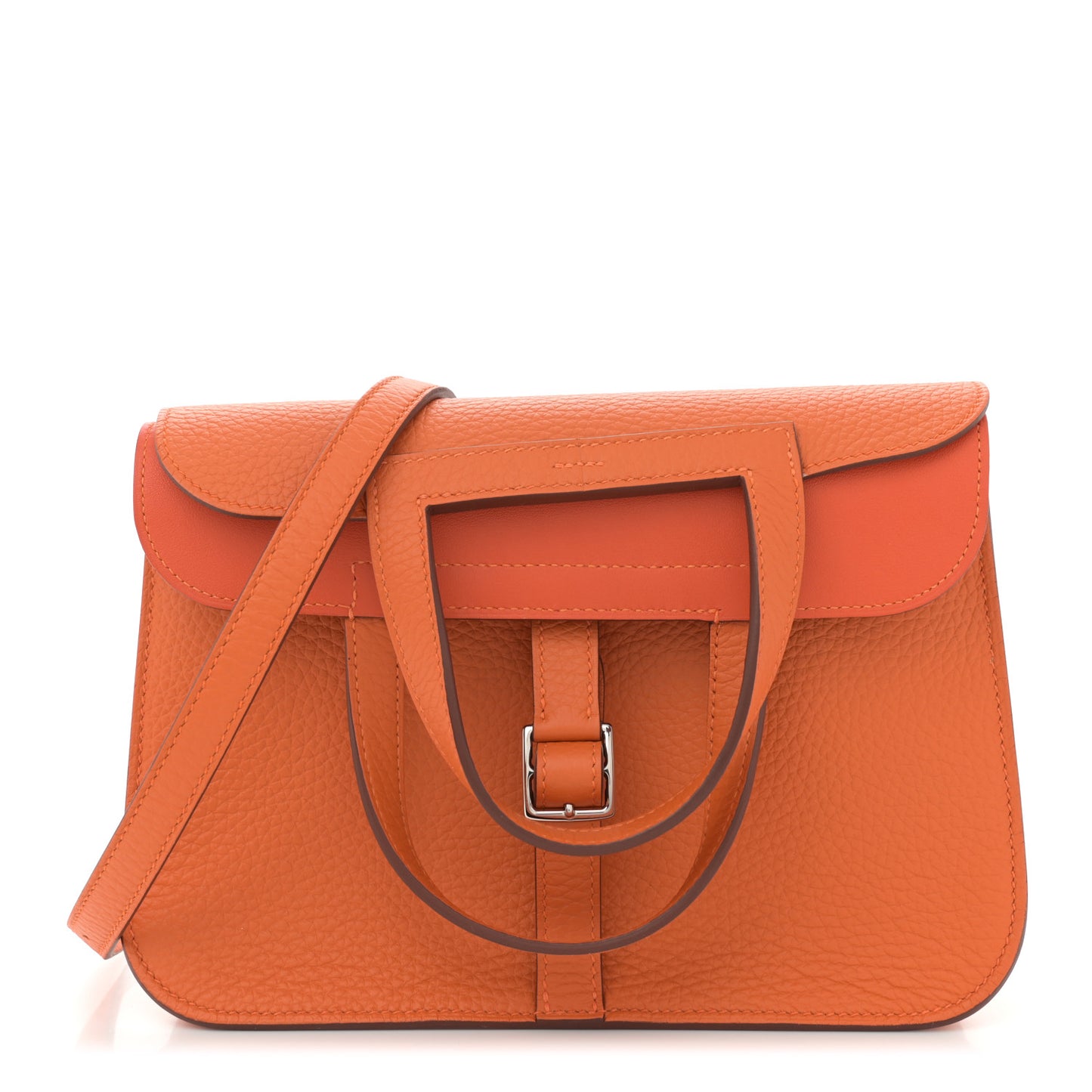 Hermes Taurillon Clemence Halzan 25 Orange 1667704 – FASHIONPHILE
