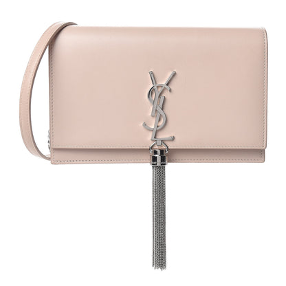 Saint Laurent Smooth Calfskin Classic Monogram Kate Tassel Chain Wallet Marble Pink 1 of 10
