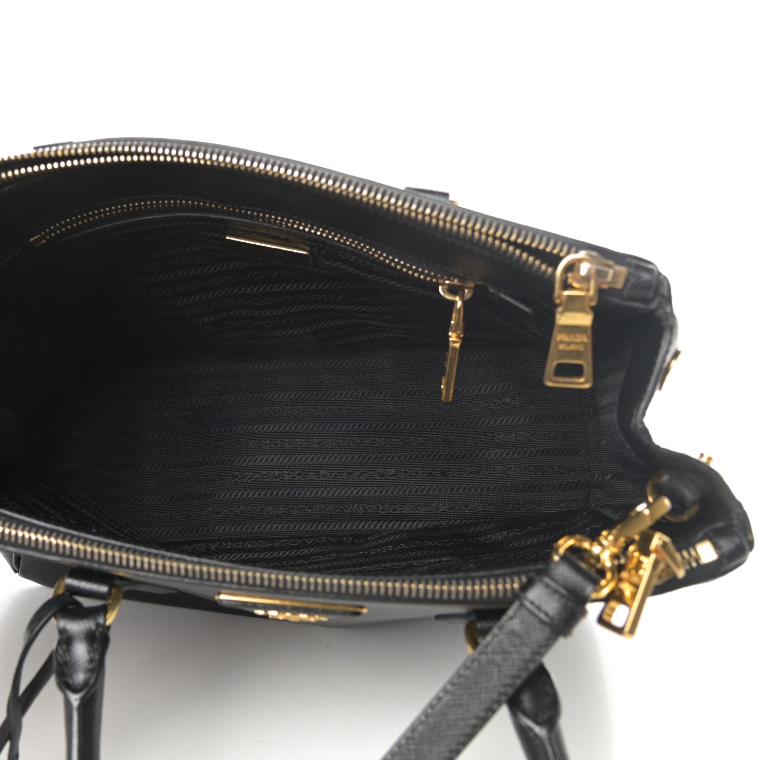 Prada Saffiano Small Galleria Double Zip Tote Black 7 of 21