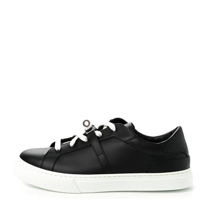 Hermes Calfskin Day Sneakers 40 Black 1 of 8