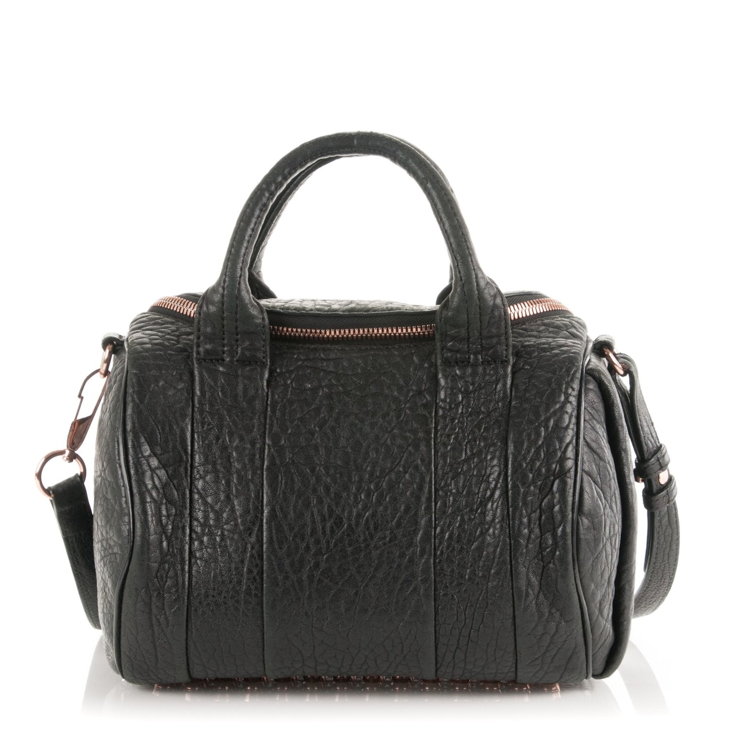 Pebbled Lambskin Rockie Black Rose Gold Hardware