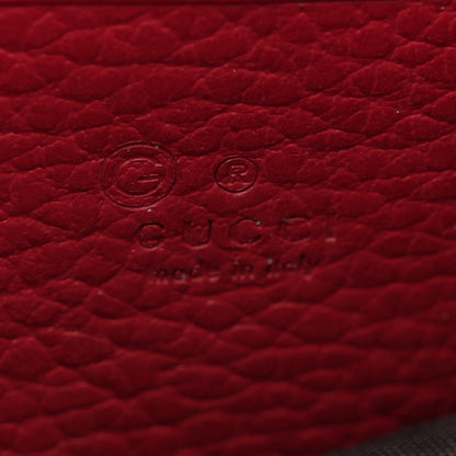 Gucci Dollar Calfskin Interlocking G Chain Wallet Red 6 of 11