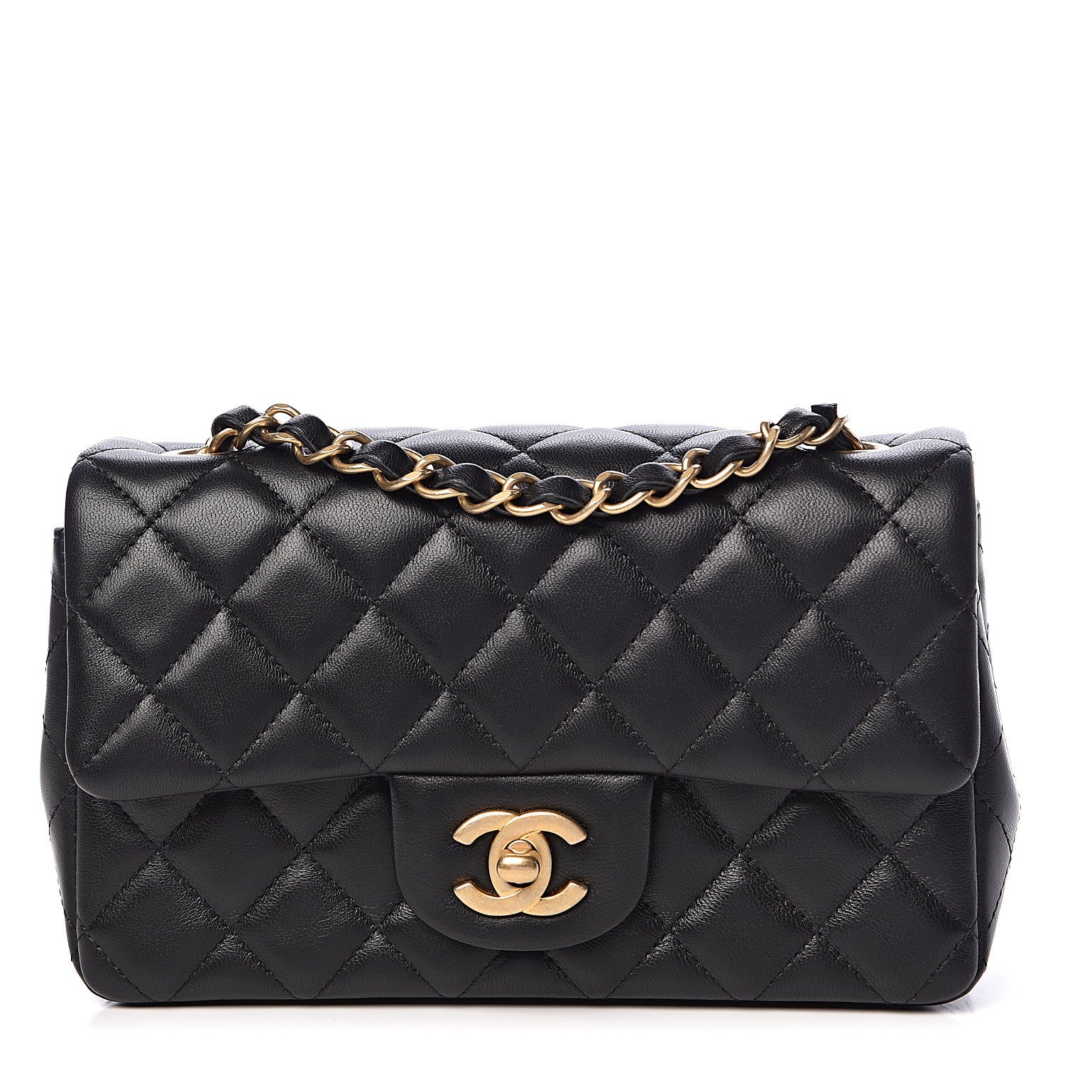 Chanel Lambskin Quilted Mini Rectangular Flap Black 1 of 11