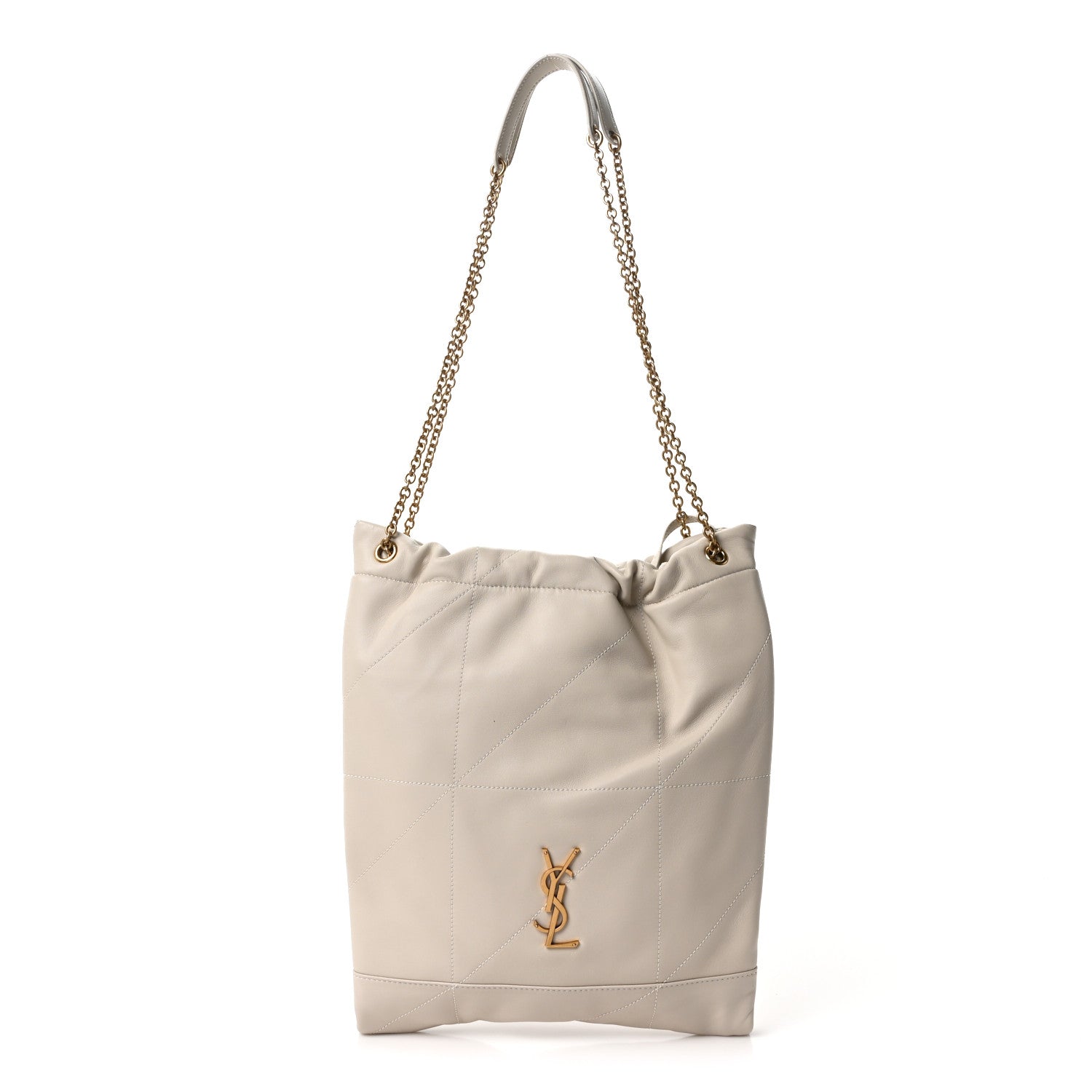 Saint Laurent Lambskin Matelasse Monogram Medium Jamie 4.3 Pochon Blanc Vintage 1 of 11