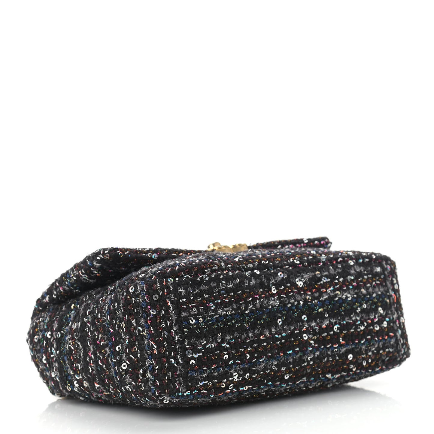 Tweed Sequin Quilted Medium Chanel 19 Flap Black Multicolor
