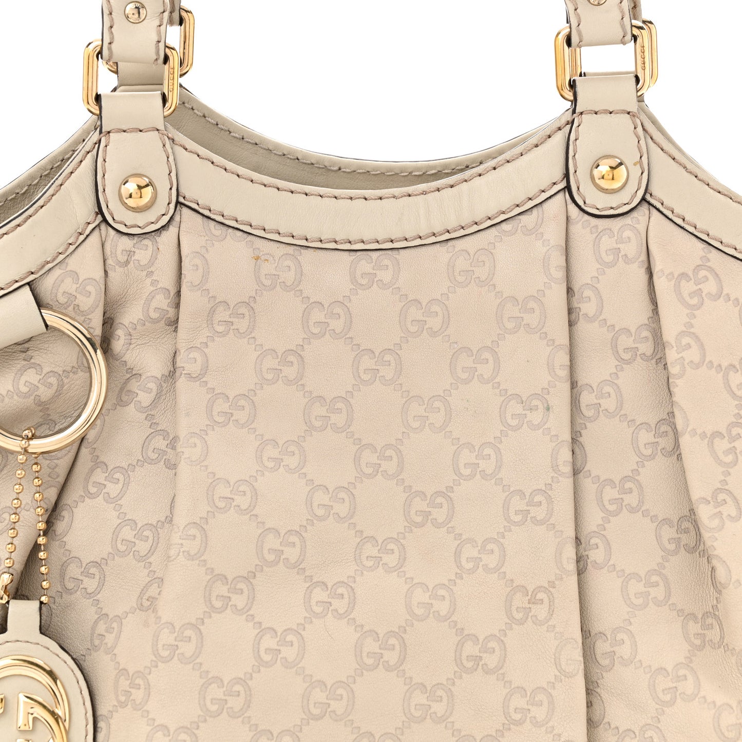 Guccissima Medium Sukey Tote Mystic White