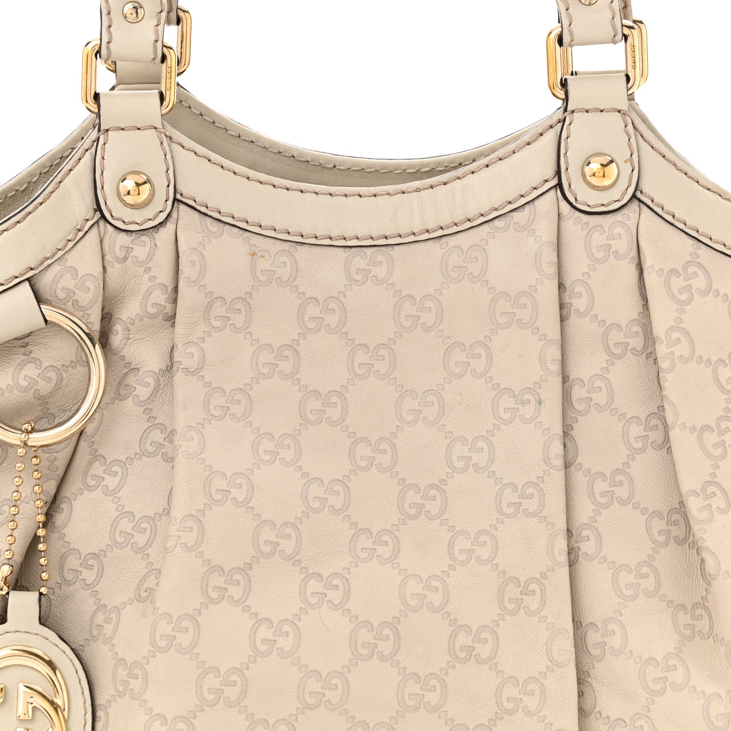 Gucci Guccissima Medium Sukey Tote Mystic White 8 of 11