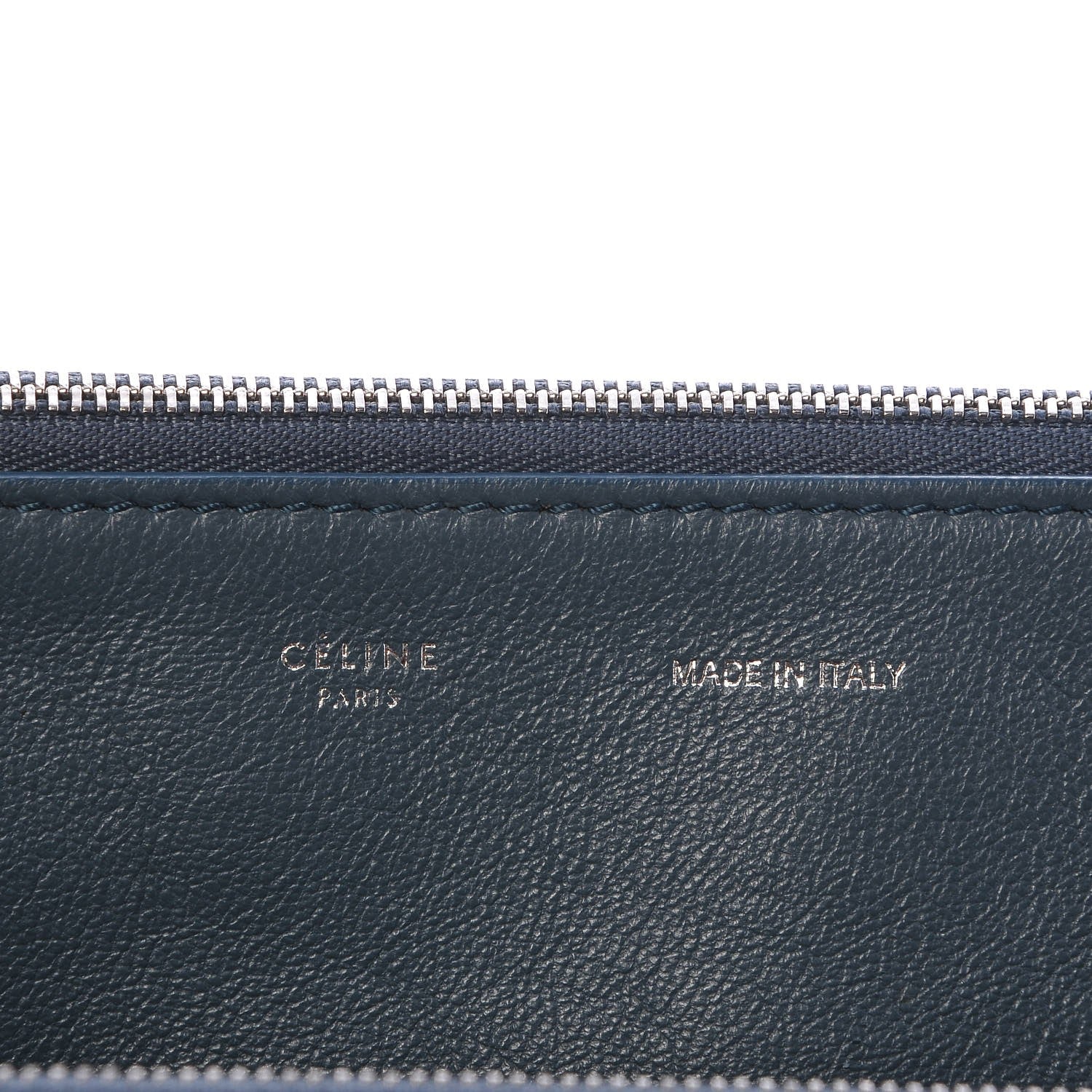 Celine Drummed Calfskin Suede Double Zip Trapeze Orage 6 of 6