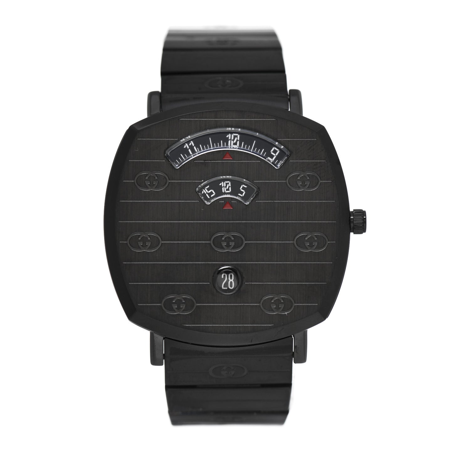 PVD Stainless Steel 38mm Grip Quartz Watch Black