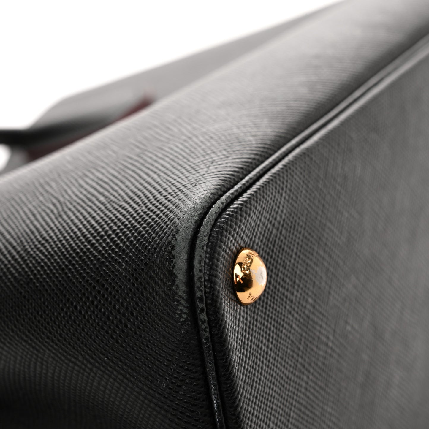 Saffiano Cuir Medium Double Bag Black Fuoco