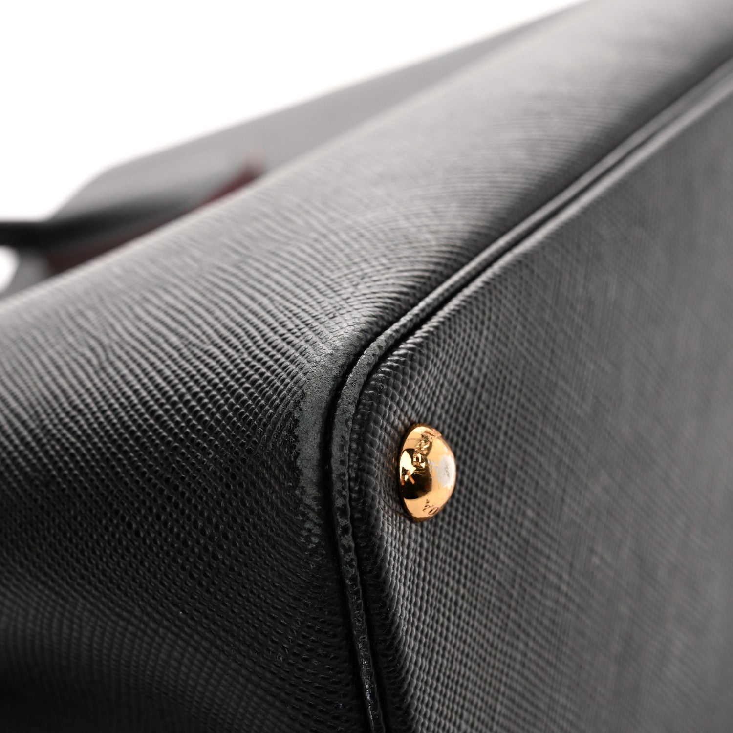 Prada Saffiano Cuir Medium Double Bag Black Fuoco 9 of 17