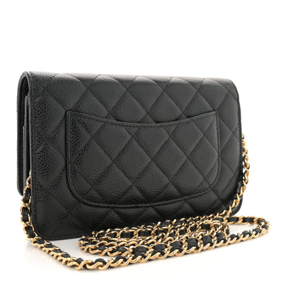 Chanel Caviar Quilted Wallet on Chain WOC Black 2 of 13