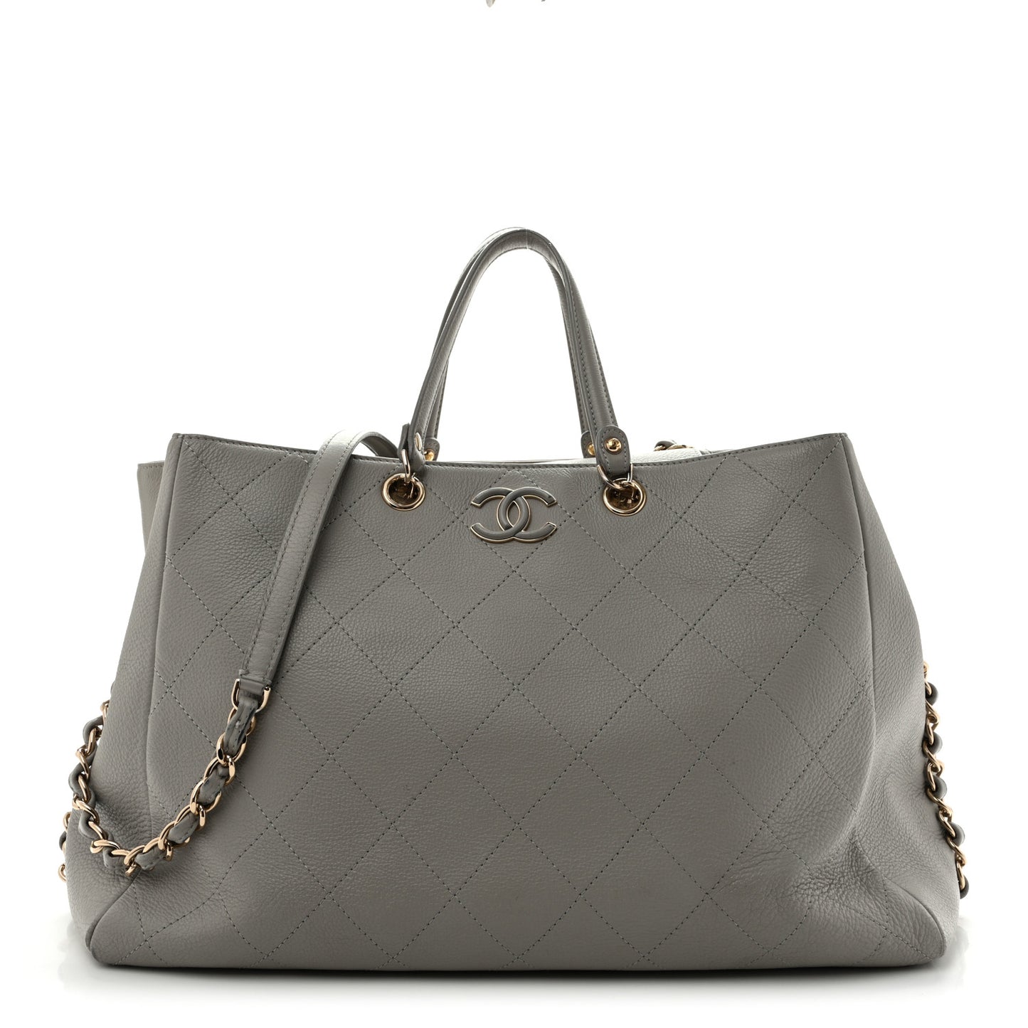 Bullskin Stitched Large Shopping Bag Grey