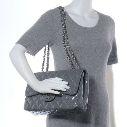 Chanel Patent Jumbo Single Flap Grey 2 of 9
