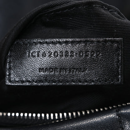 Saint Laurent Lambskin Quilted Toy Loulou Puffer Monogram Chain Satchel Black 7 of 12