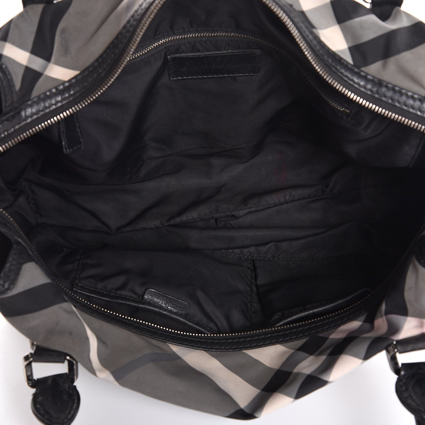 Nylon Beat Check Studded Medium Edenham Satchel Black