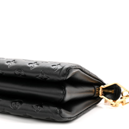 Louis Vuitton Lambskin Embossed Monogram Coussin PM Black 9 of 9