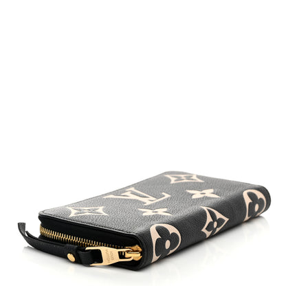 Louis Vuitton Empreinte Monogram Giant Zippy Wallet Black Beige 4 of 8