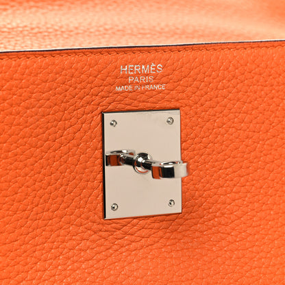 Hermes Taurillon Clemence Kelly Retourne 32 Orange 6 of 14