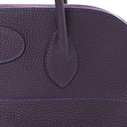 Hermes Taurillon Clemence Horseshoe Bolide 35 Raisin Bleu Electrique 11 of 12
