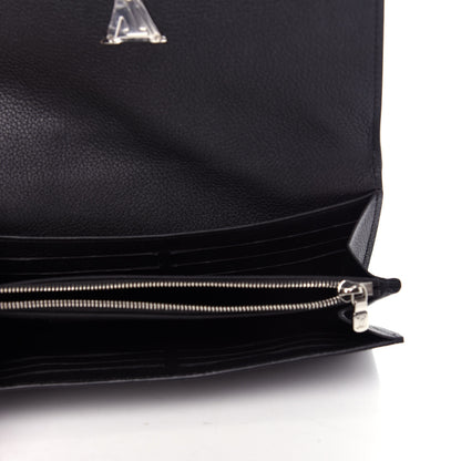 Louis Vuitton Calfskin Lockme II Wallet Black 5 of 8