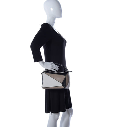 Loewe Calfskin Small Puzzle Bag Black Taupe 2 of 10