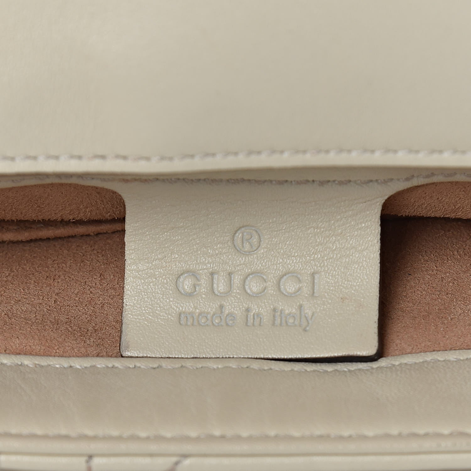Gucci Calfskin Matelasse Studded Medium GG Marmont Shoulder Bag White 7 of 12