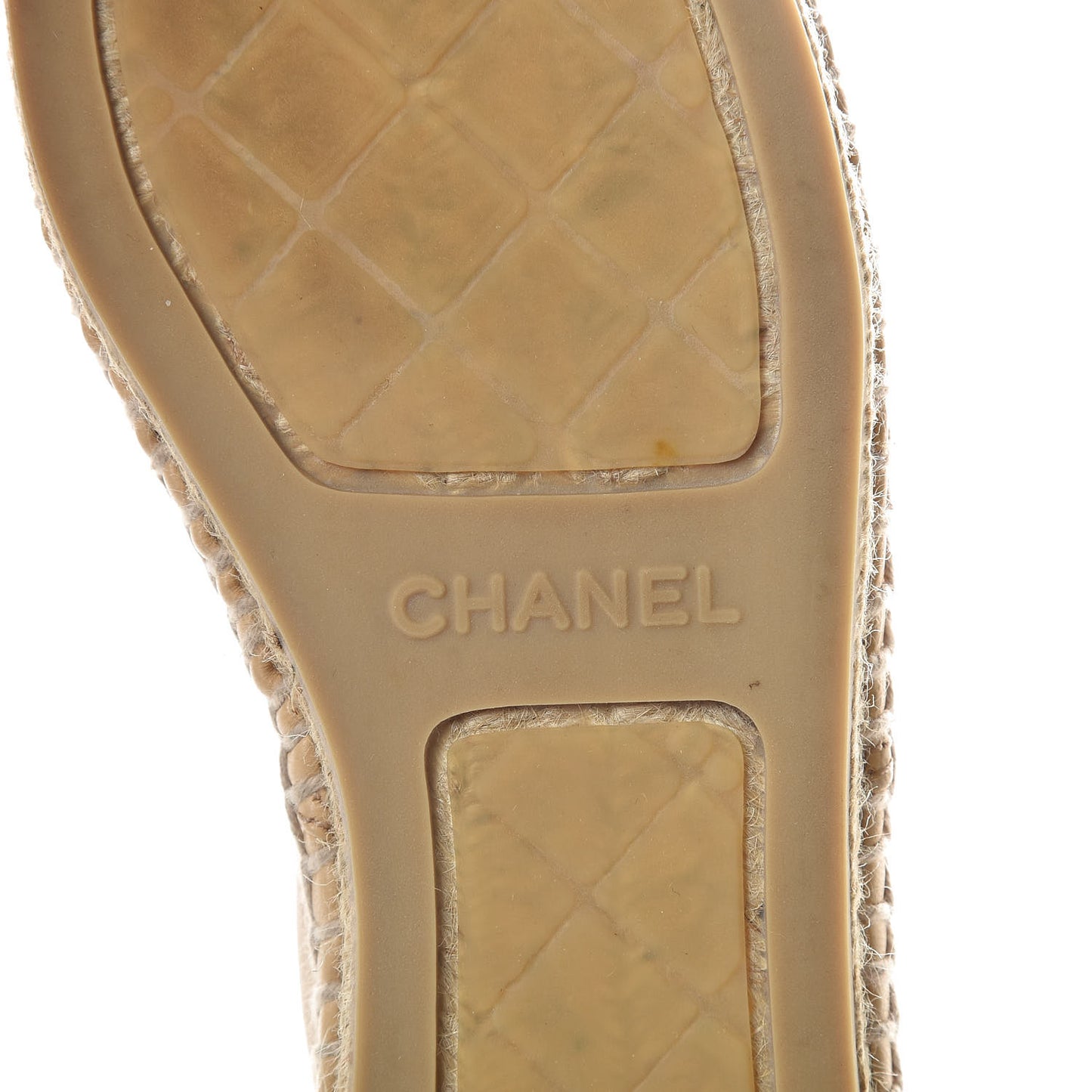 Lambskin CC Espadrilles 39 Beige Black