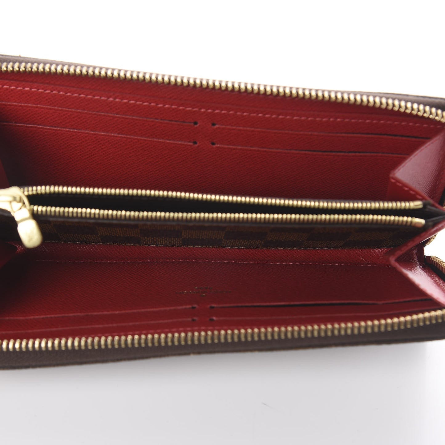 Damier Ebene Clemence Wallet Cherry
