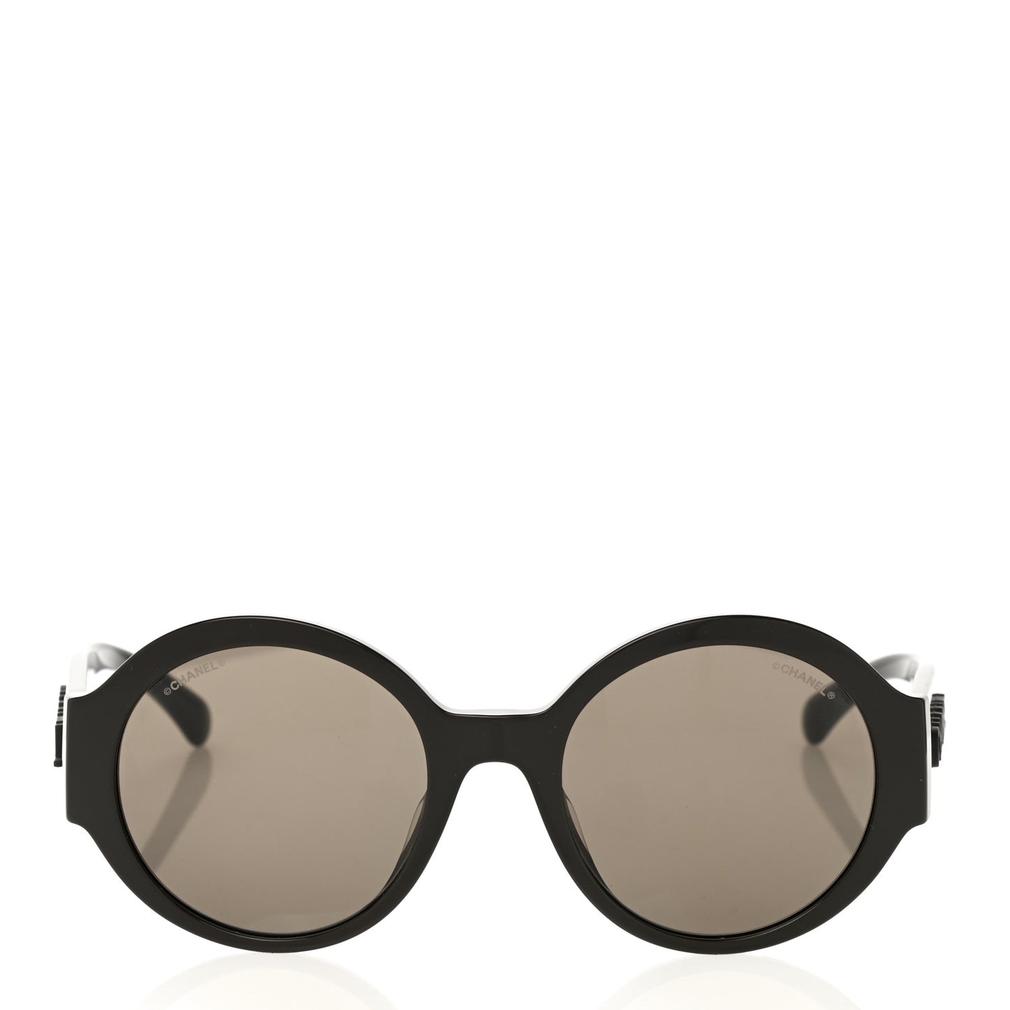 Acetate Polarized Round Sunglasses 5410 Black