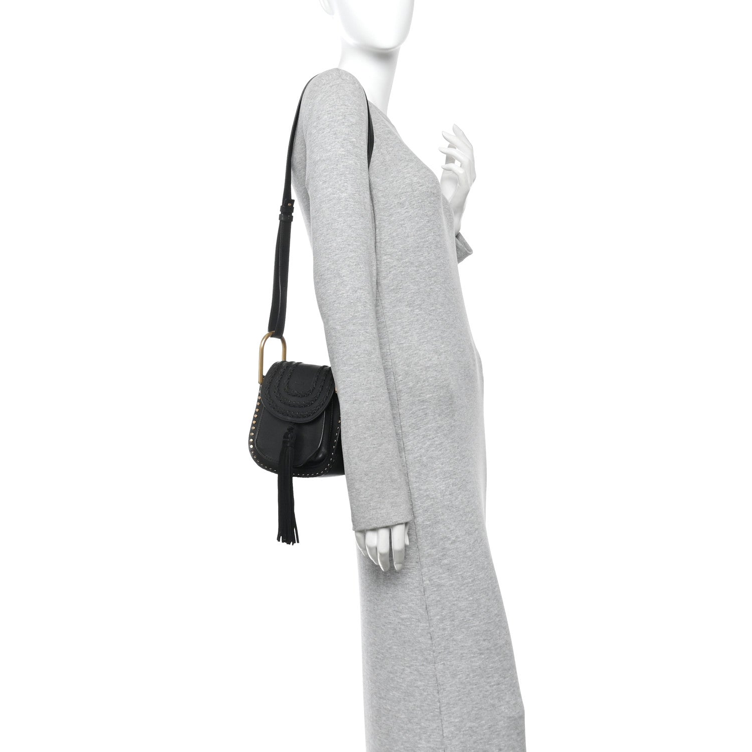 Chloe Calfskin Braided Mini Hudson Shoulder Bag Black 2 of 10