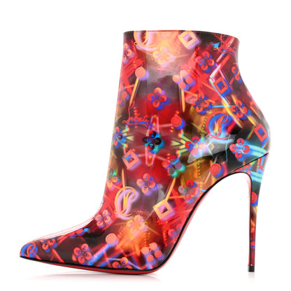 Christian Louboutin Patent Discolaser So Kate Booty 100 Ankle Boots 39.5 Multicolor 1 of 8