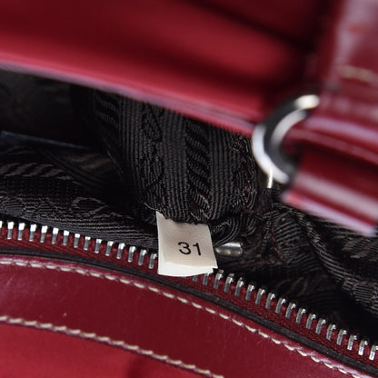 Prada Tessuto Nylon Front Pocket Tote Cherry 7 of 10