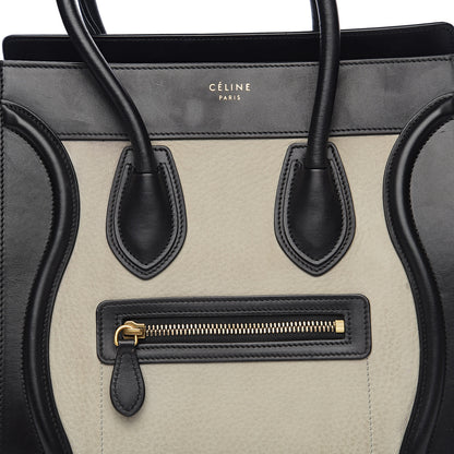Celine Elephant Calfskin Micro Tri-Color Luggage Chalk 6 of 10