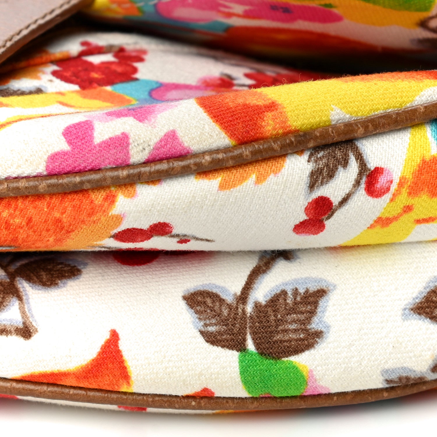Christian Dior Canvas Floral Saddle Bag 13 of 18