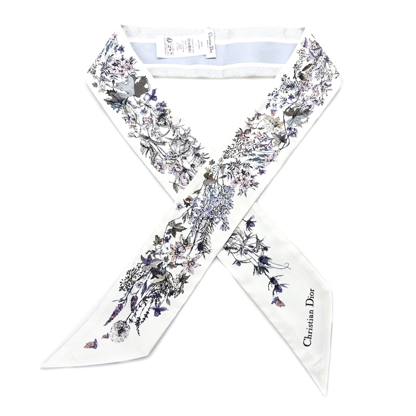 Silk Toile De Jouy Mitzah Scarf White Multicolor