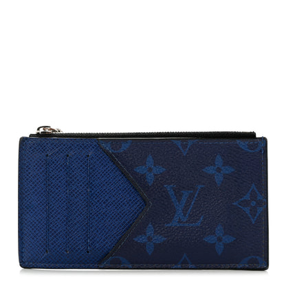 Louis Vuitton Taigarama Coin Card Holder Cobalt Blue 1 of 9